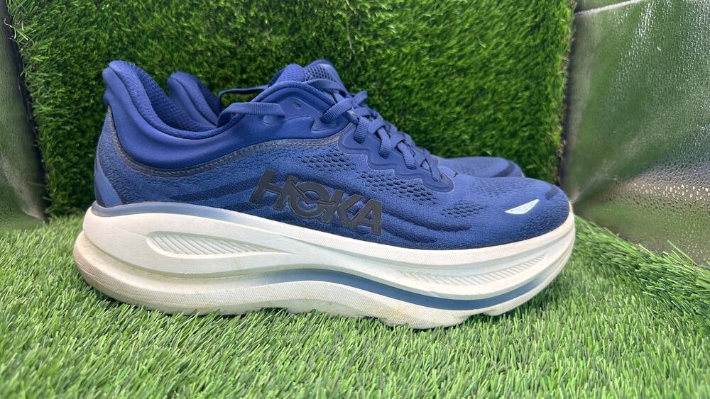 Hoka One One Bondi 9 1162013-MVR Athletic Sneaker Men's 11 Blue Knit Gym Running